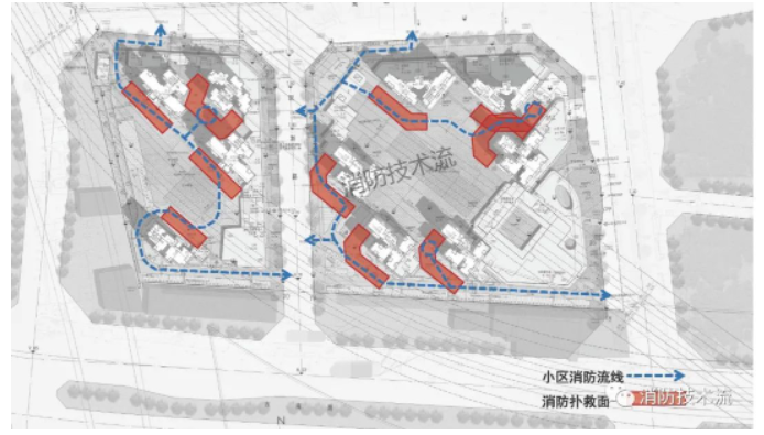 河北高层住宅消防登高面与疏散路线设计